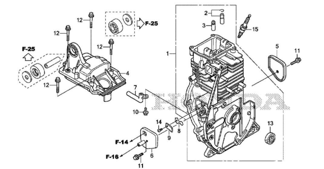 E-3 Блок цилиндра HONDA EU22i